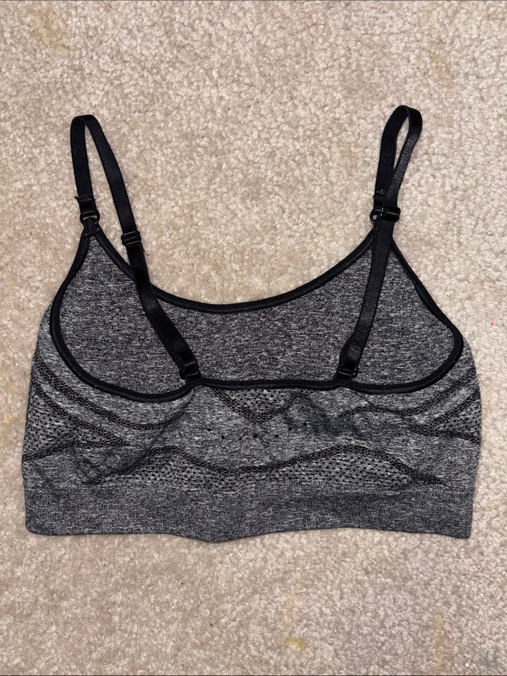 Champion Gray Seamless Adjustable-Strap Sports Bra NON PADDED - Picture 4 of 5